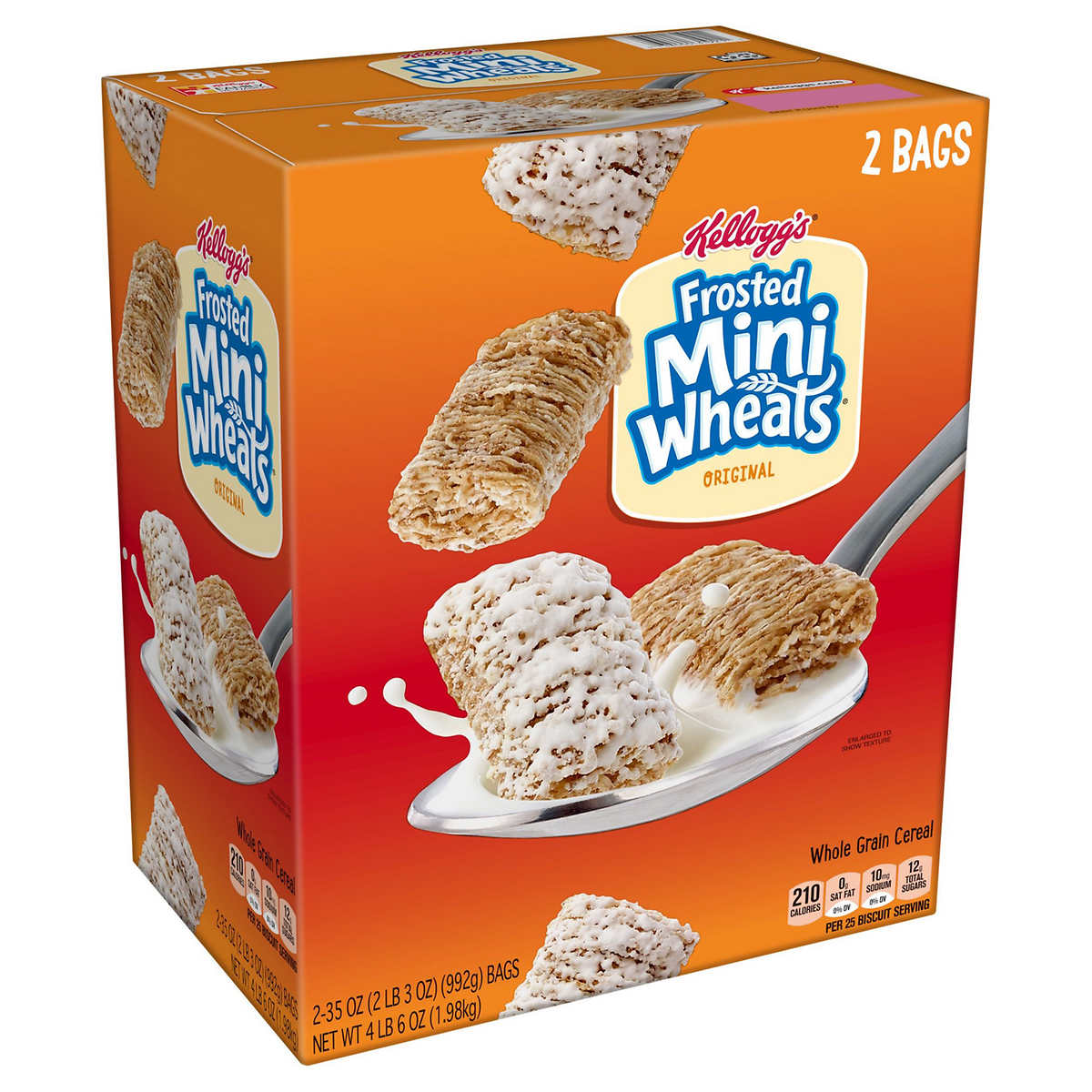 kelloggs mini wheals original lightly sweetened whole grain