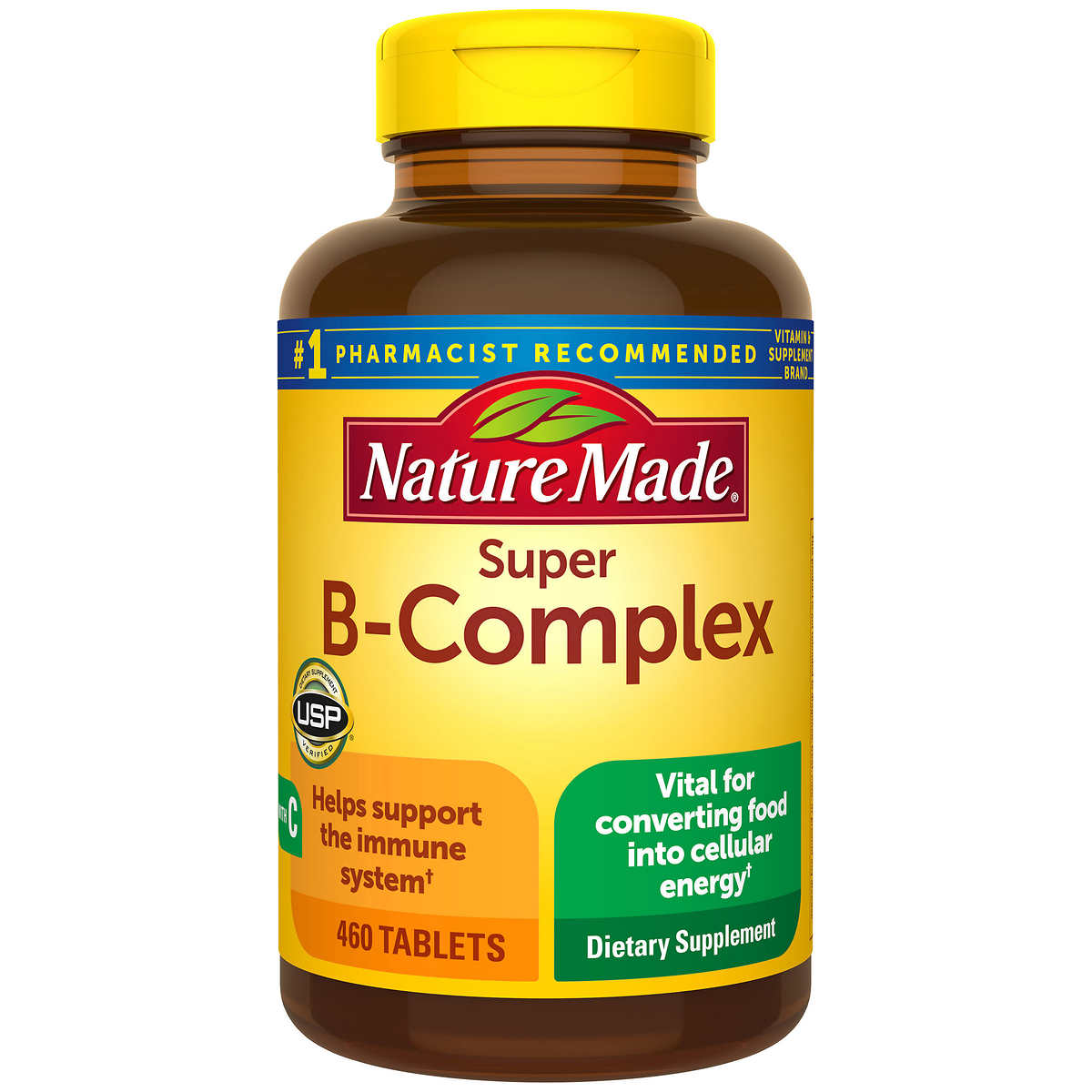 nature made super b-complex with vitamin c and folic acid, 460