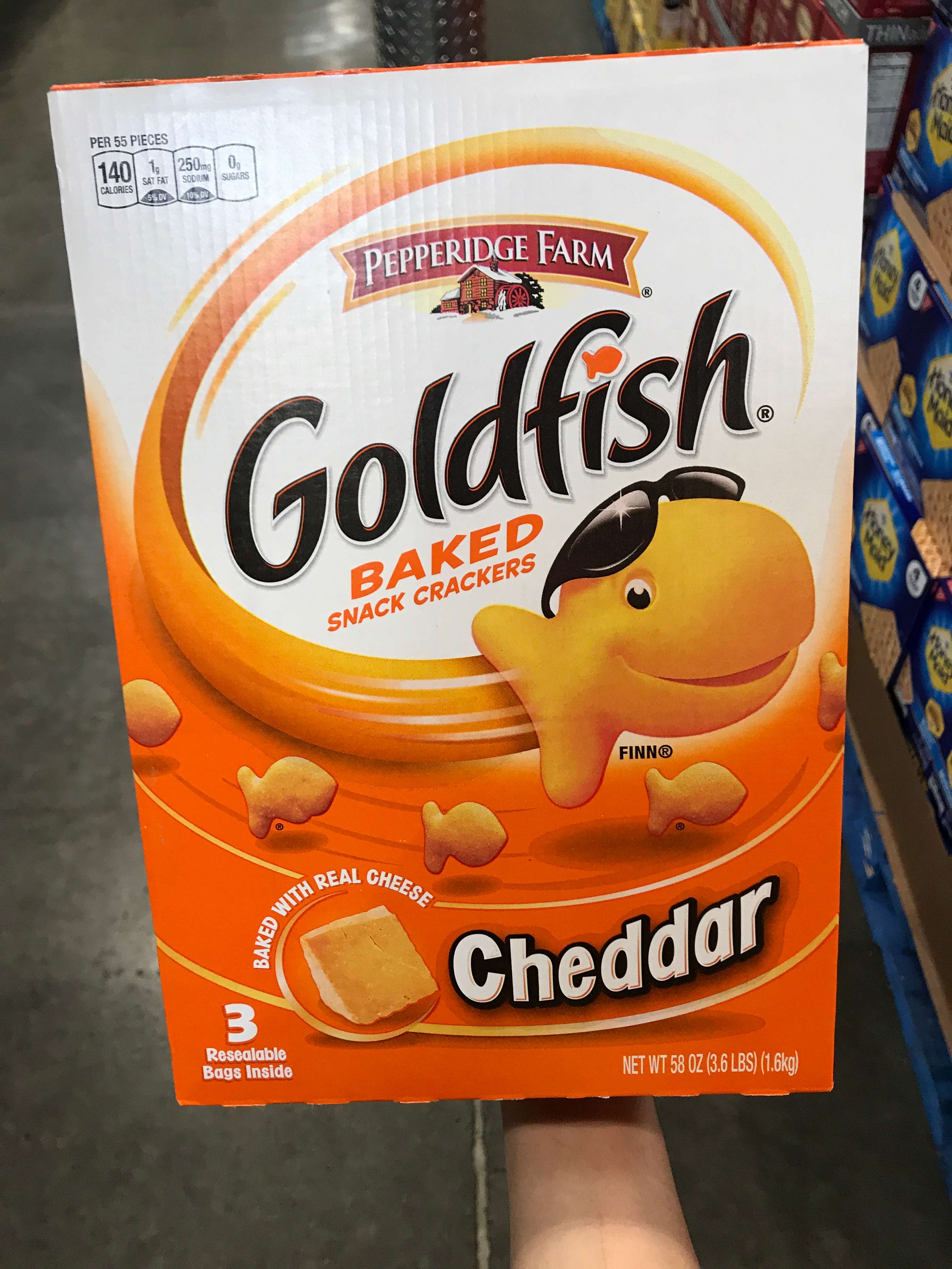 非凡农庄goldfish切达奶酪迷你小鱼芝士饼干1.6kg