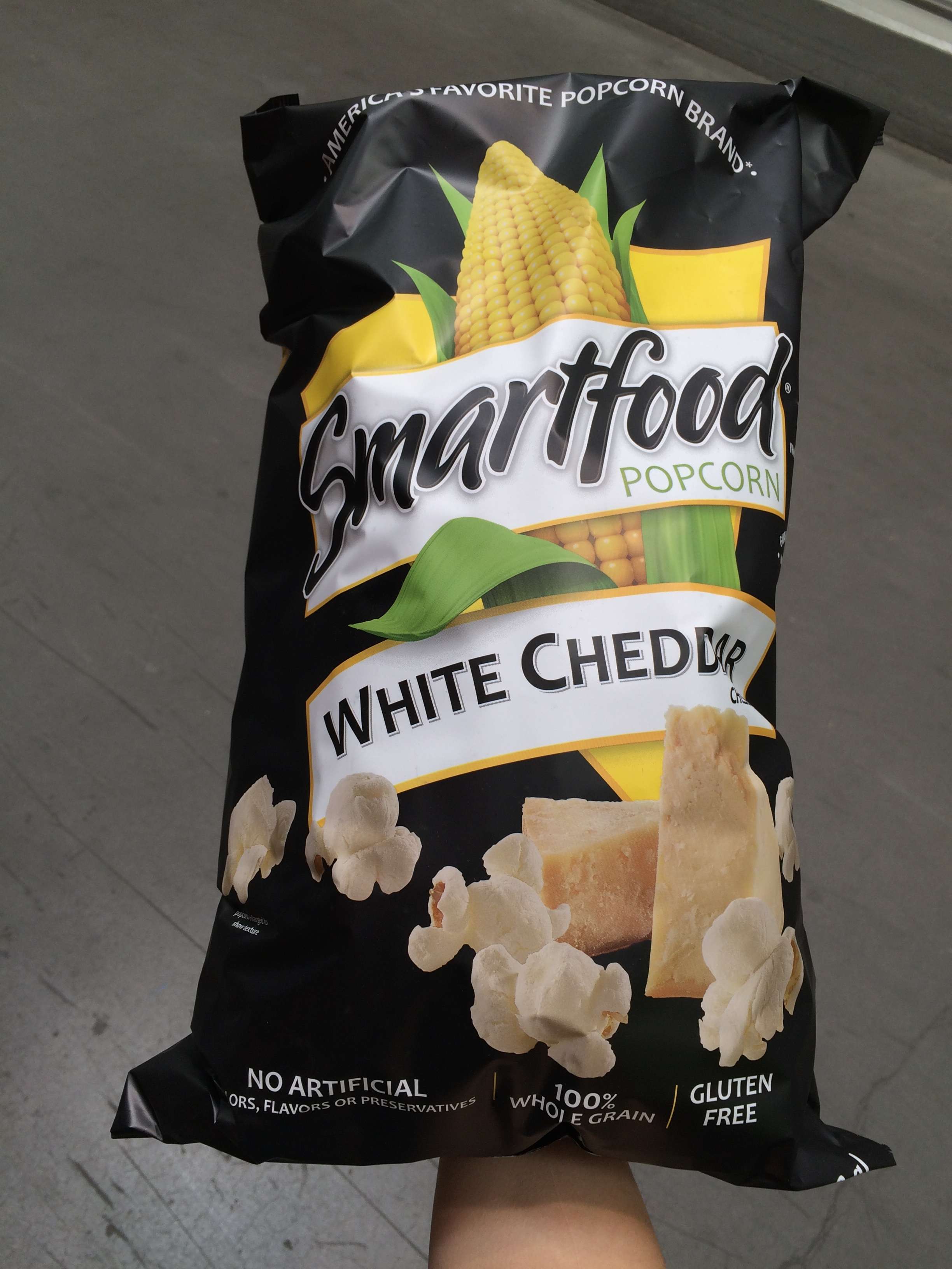 smartfood white cheddar popcorn 17oz smartfood 白切达爆米花-美国