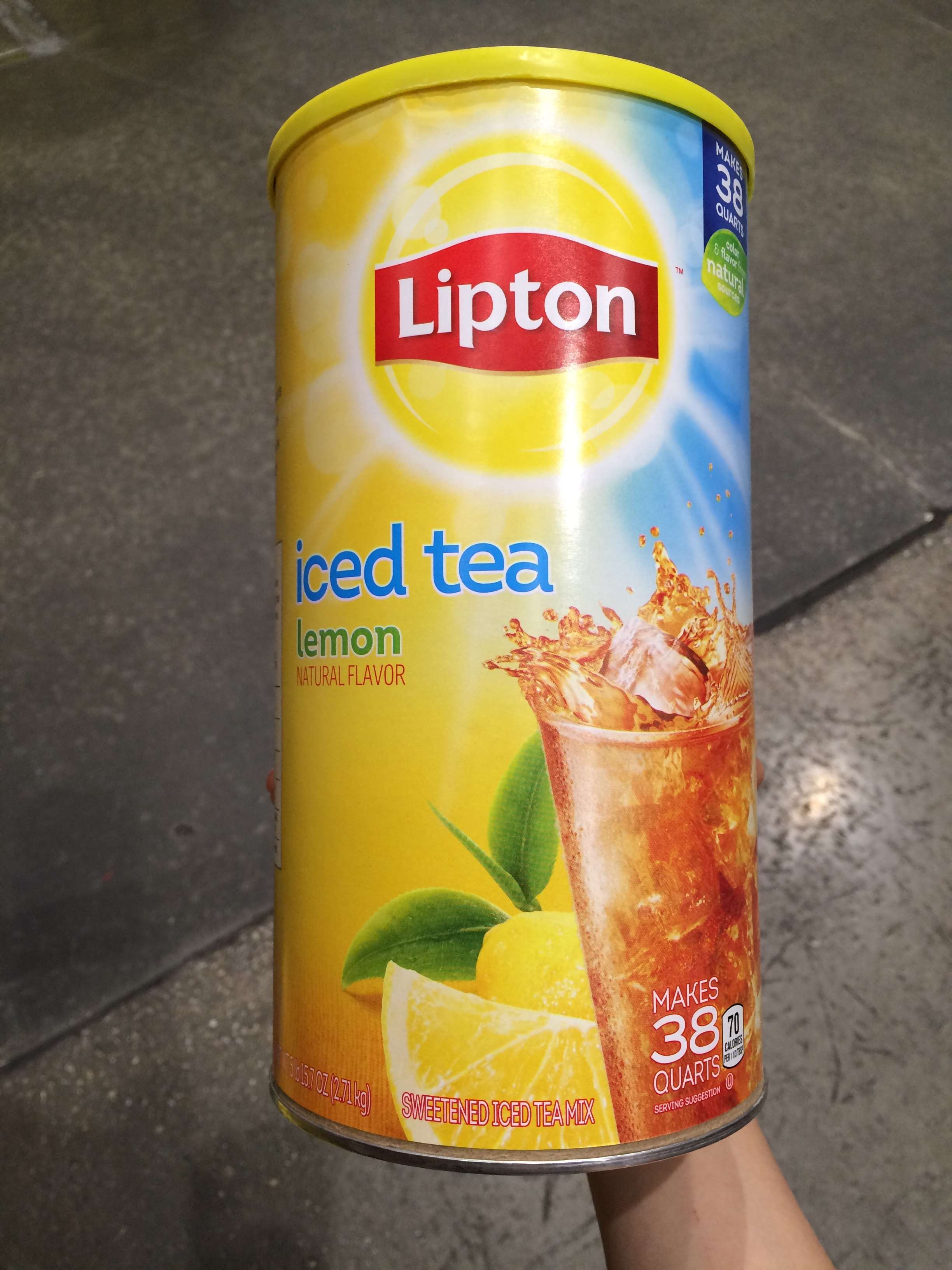 7oz lipton 立顿柠檬冰红茶粉 2.71kg-美国超市原价直邮,www.