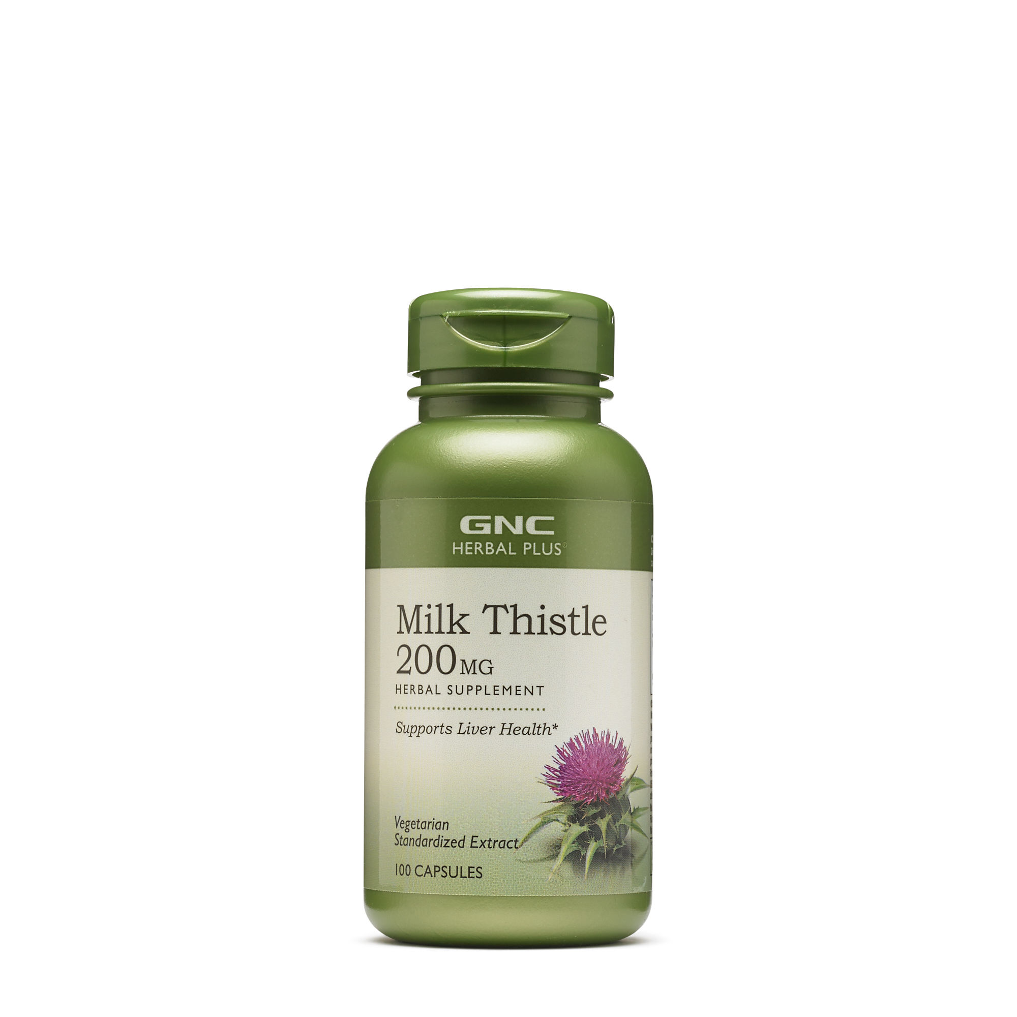gnc herbal plus milk thistle 200 mg 100 capsules gnc 健安喜 草本