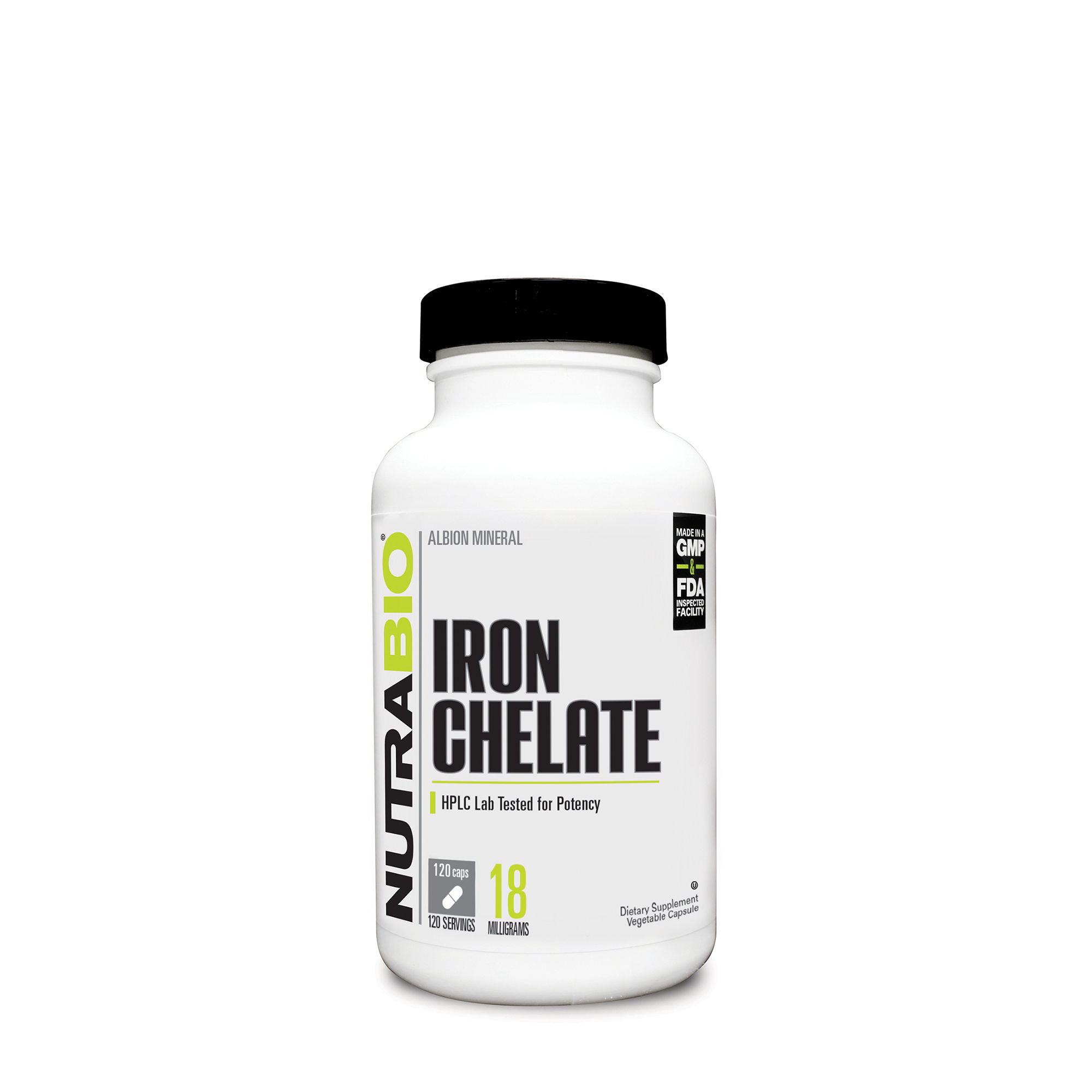 nutrabio iron chelate 120 capsules nutrabio 螯合铁胶囊 120粒