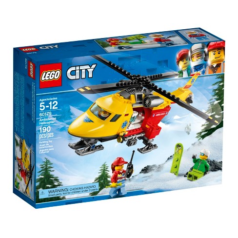 190pcs, ambulance helicopter lego 乐高 儿童拼装积木玩具, 60179