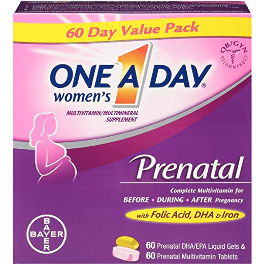 one a day womens prenatal multivitamin two pill formula