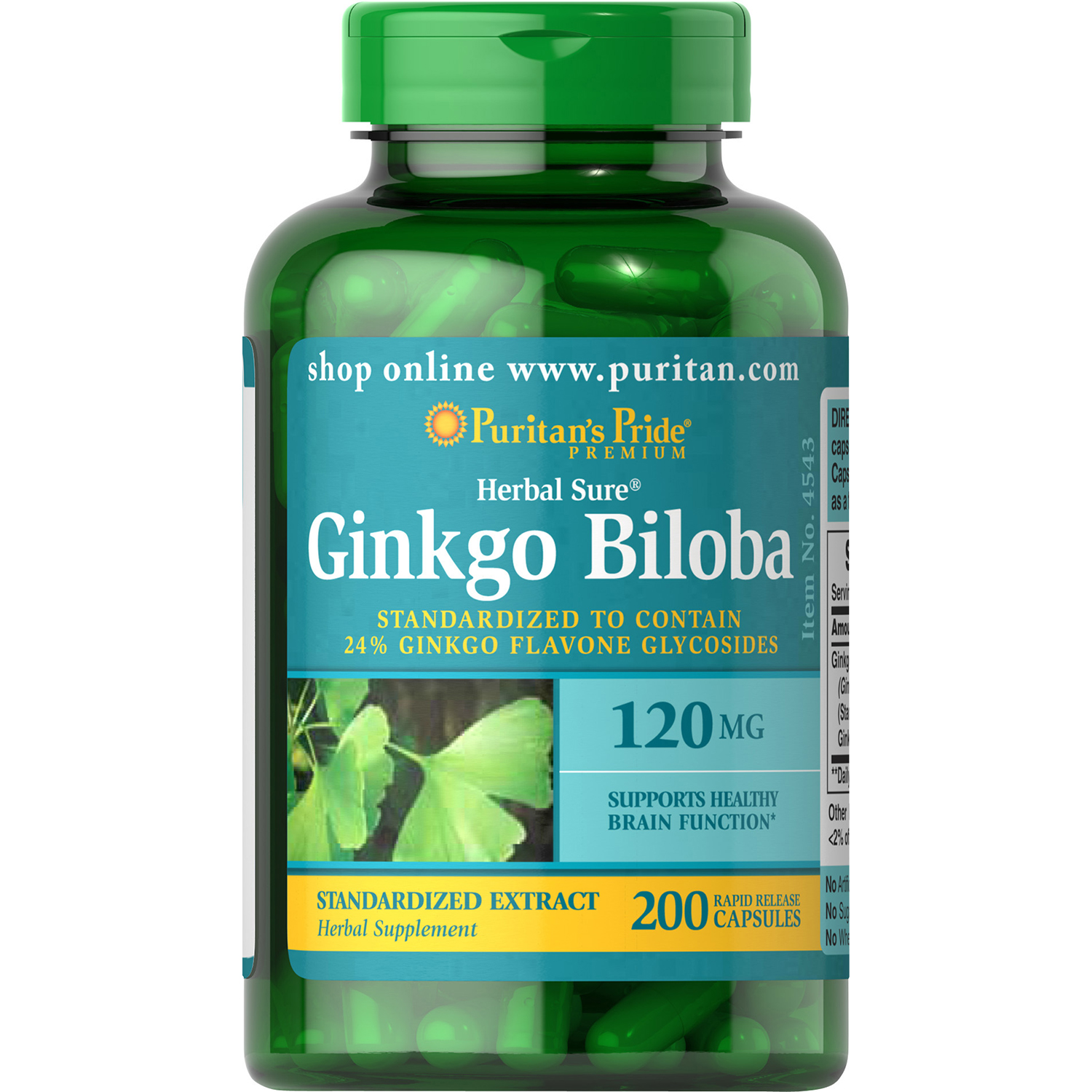 puritans pride ginkgo biloba standardized extract